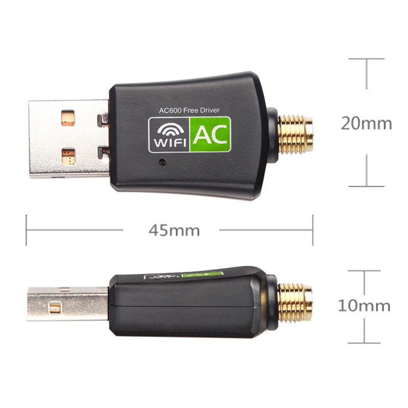 2,4g/5g Dual-band Netzwerk Karte AC600M Drahtlose Netzwerk Karte Fahrer freie Usb Wifi Empfänger antenne Drahtlose Netzwerk