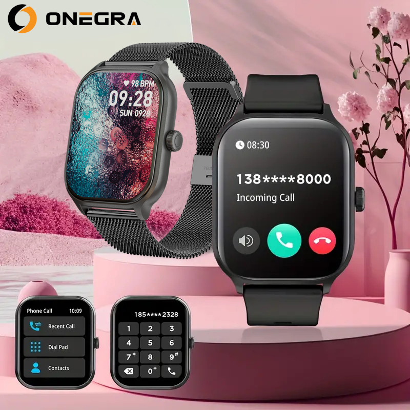 Smart Watch para homens e mulheres, mostrador personalizado, relógios de aço, rastreador de fitness esportivo, frequência cardíaca, smartwatch para Android e iOS, novo
