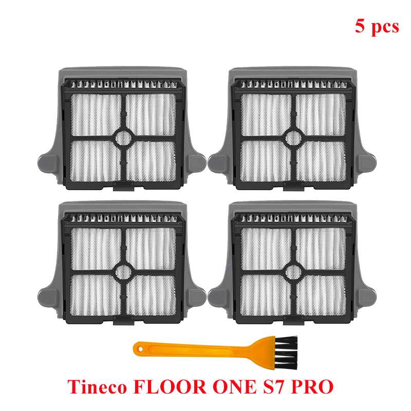 Accessories For Tineco FLOOR ONE S7 PRO Spare Soft Roller Brush HEPA Filter Cordless Vacuum Cleaner Parts Replacement Kit: Clear