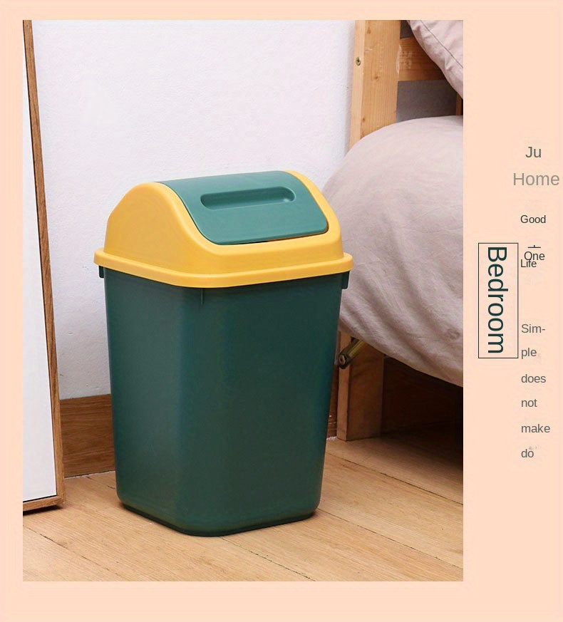 1 szt. Pokrowiec na plastikowy kosz na śmieci 14L/3.7gal, kosz na śmieci nadaje się robić kuchni i łazienki/sypialni sprzątanie domu akcesoria: Ciemnoszary