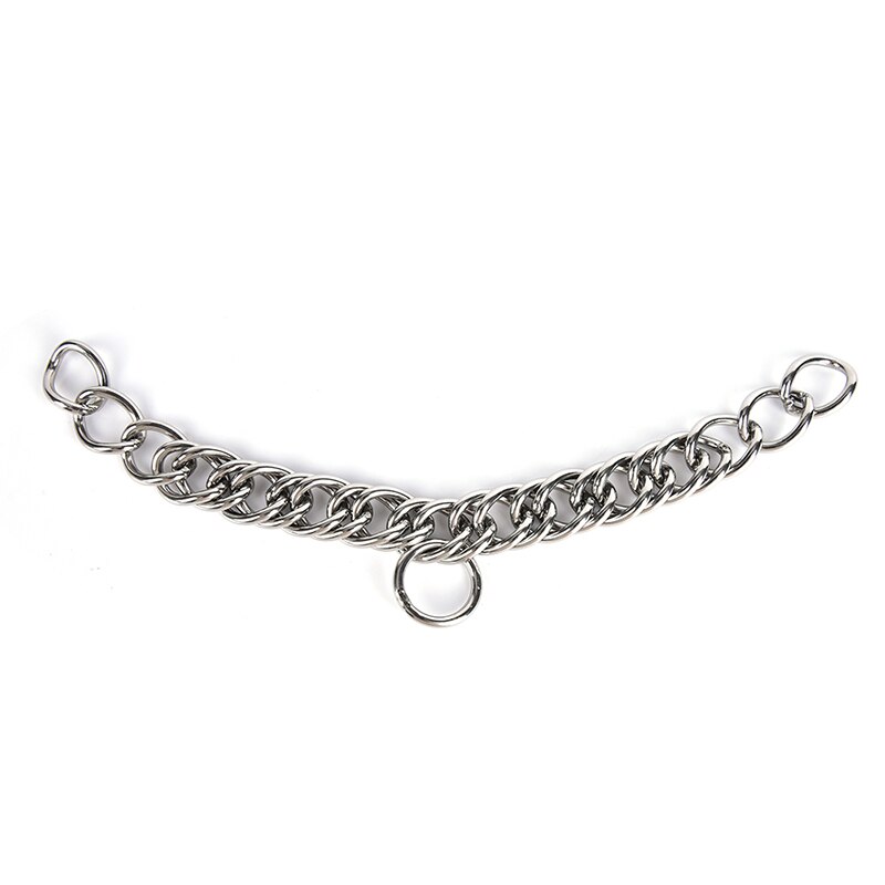 Cadena curva de doble eslabón de acero inoxidable para puntas de caballo de Mascota, 1 unidad