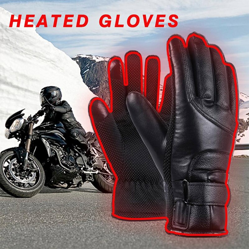 Motorcykel handsker vandtætte opvarmede guantes moto berøringsskærm usb chaging motorcykel racing ridning handsker vinter skiløb handsker