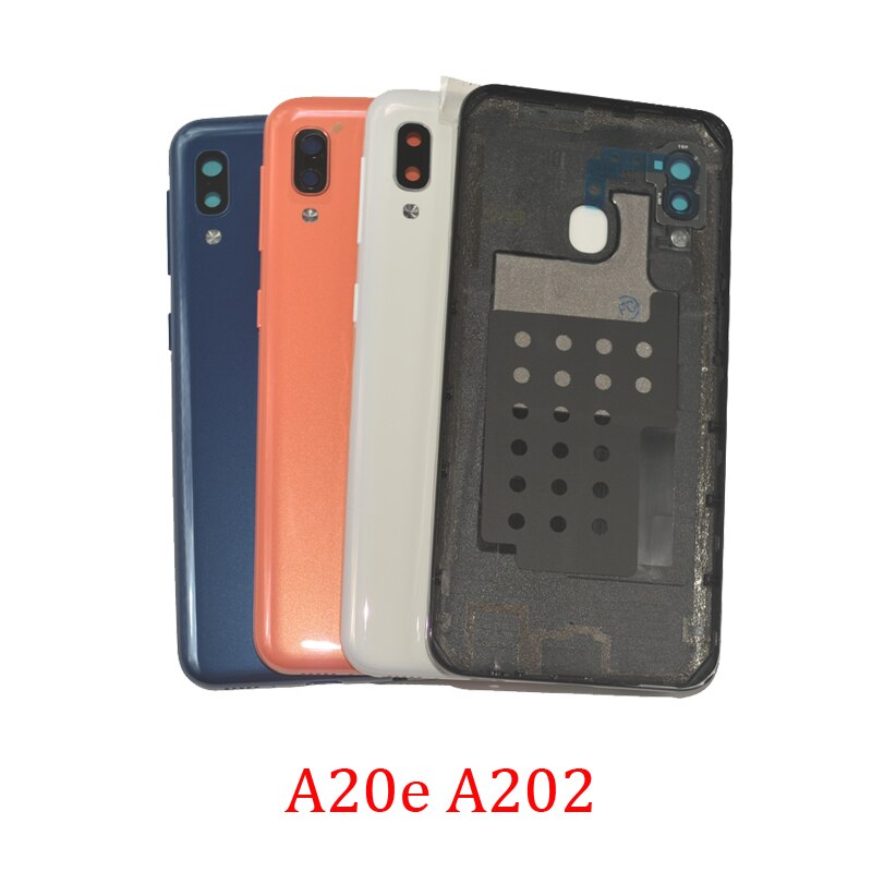Telefoon Behuizing Achterkant Voor Samsung A20e A202 A202F A202F/Ds Chassis Achterdeur Panel Met Camera lens Knoppen