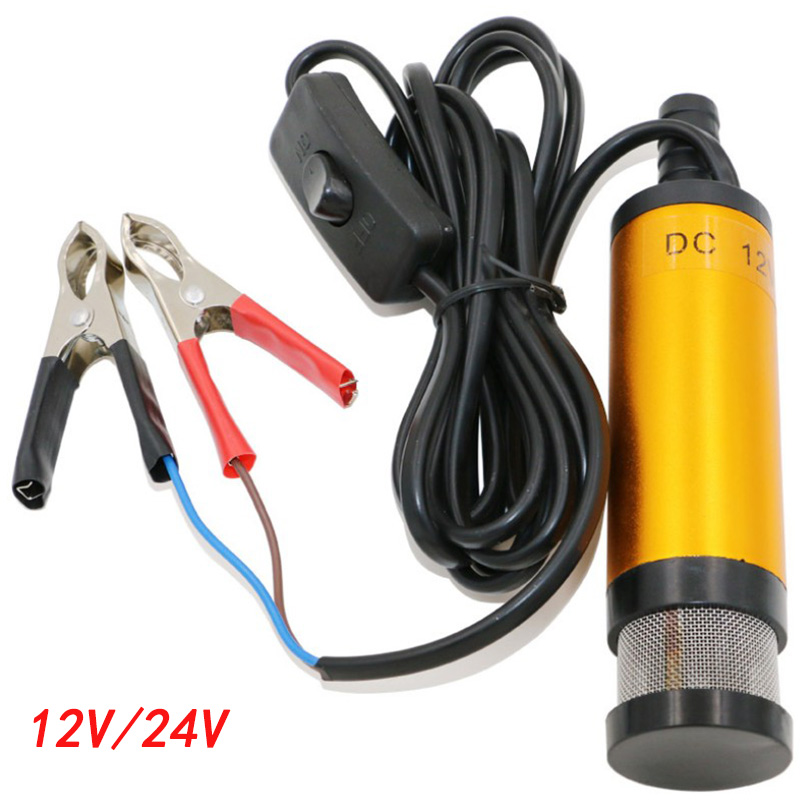 12V 24V DC Electric Submersible Pump For Pumping Diesel Oil Water Aluminum Alloy Shell Fuel Transfer Pump
