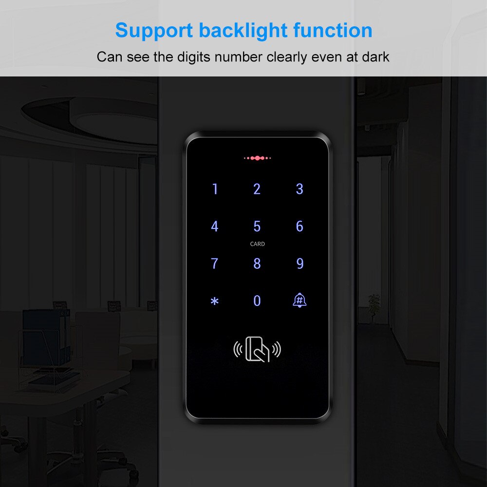 IP68 Waterdicht Toegangscontrole Toetsenbord Outdoor Rfid Access Controller Touch Deuropener Systeem Elektronische EM4100 125Khz Key Kaarten