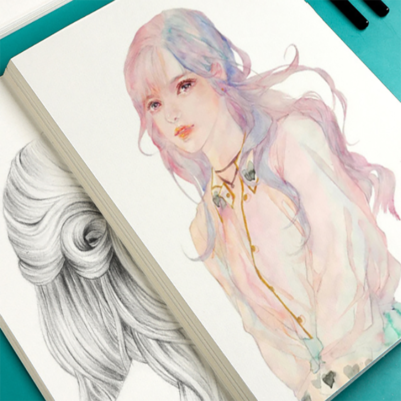 8K/4K/A3 Sketch Paper Thickened 160 Grams Student Hand-Painted Gouache Paper Drawing Paper Sketchbook Art Supplies
