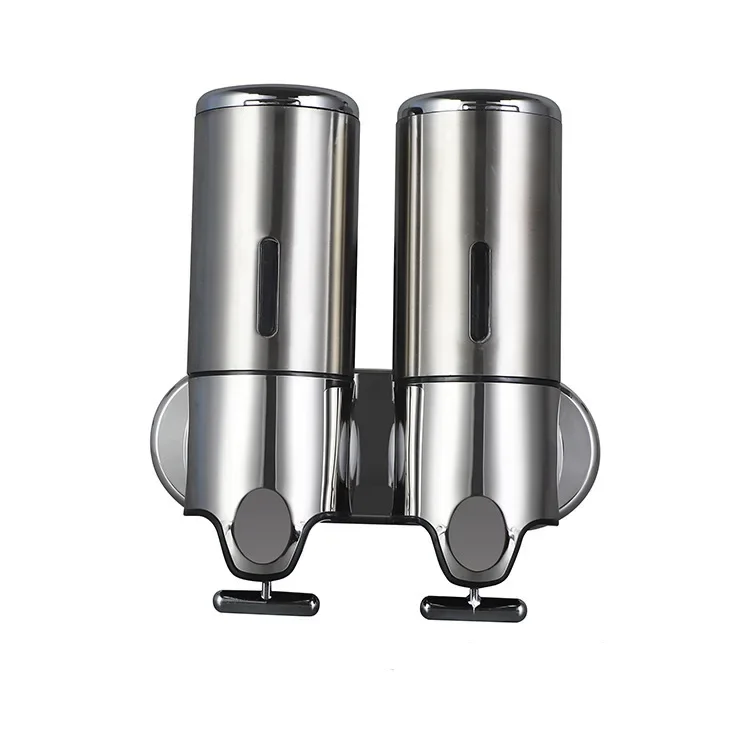 Distributeurs de savon liquide manuels pour salle de bains, récipient mural pour savon, shampoing, Gel douche, 500/1500ml, accessoire de salle de bains: vert militaire