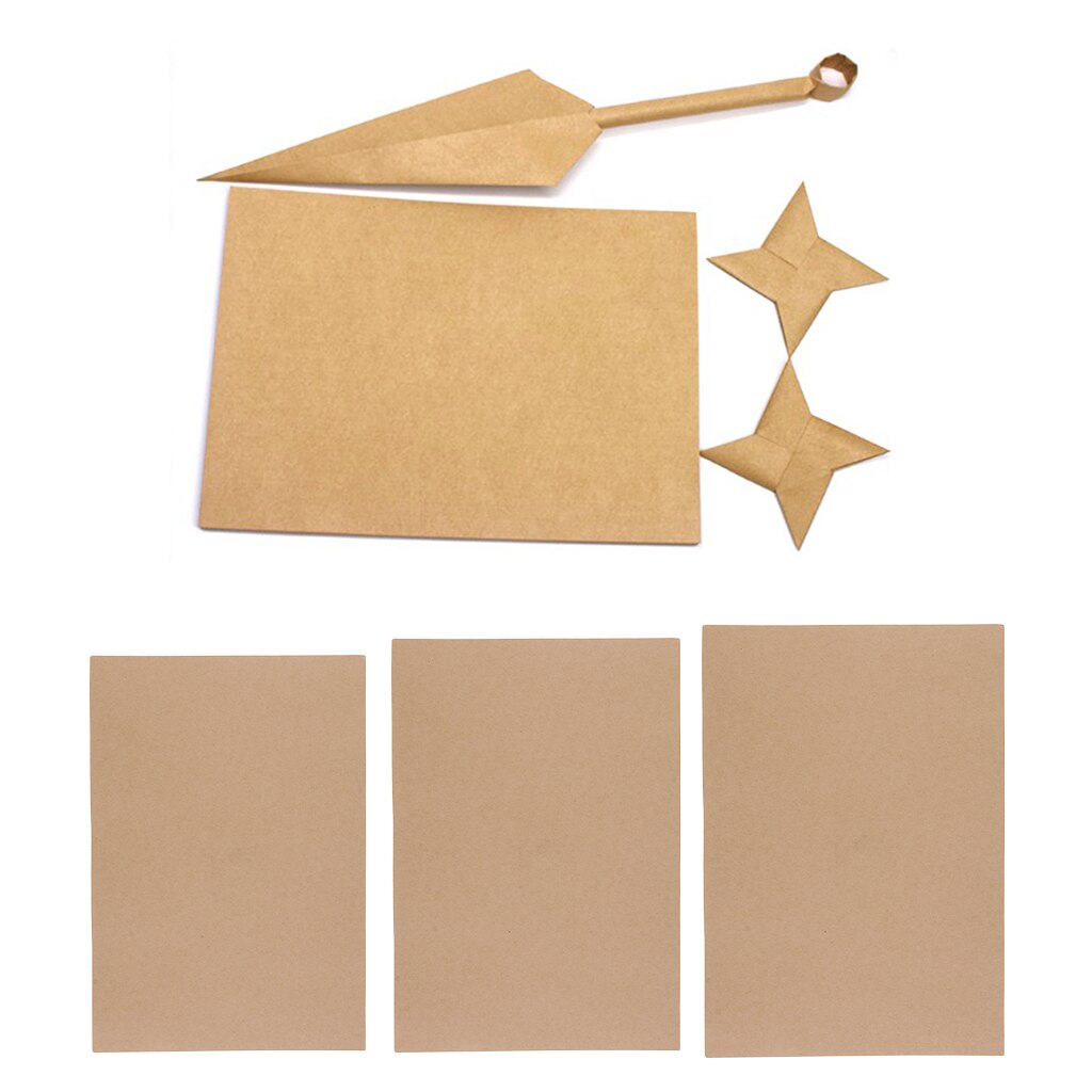 Papel Kraft marrón A4 de 100 hojas, 29,7x21x1,5 cm, Papel Kraft ecológico en blanco
