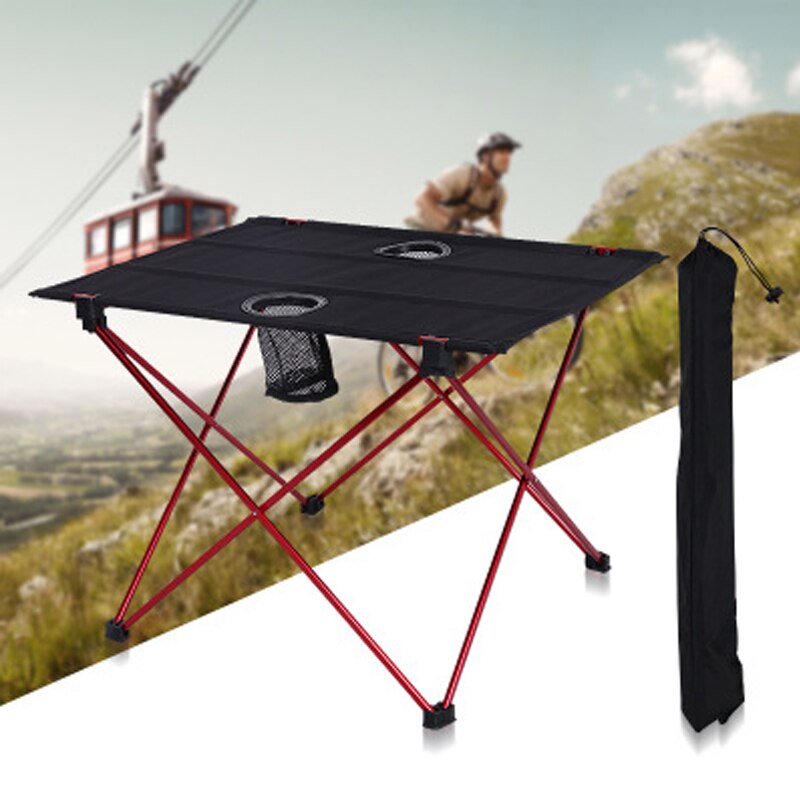 thumbnail image 2 of 48" Lightweight Foldable Camping Table With Storage Bag (Wood Grain Al – OX-Gen Outdoors 2 of 9