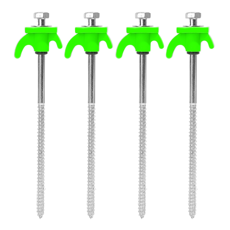 10/2 Stuks Metalen Tent Spikes Camping Haringen Boor In Grond Ankers Zware Spiraal Schroef Met Hex Socket Stakes camping Stakes: Oranje