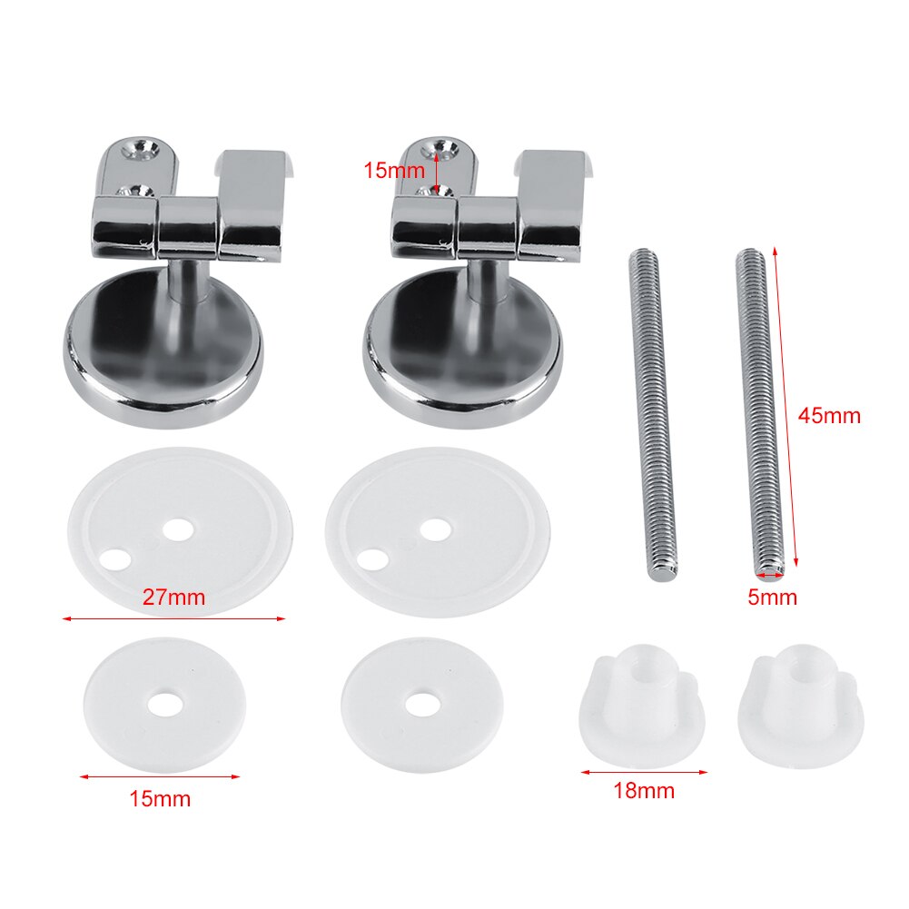 Charnière de remplacement pour siège de toilette charnière chromée avec raccords