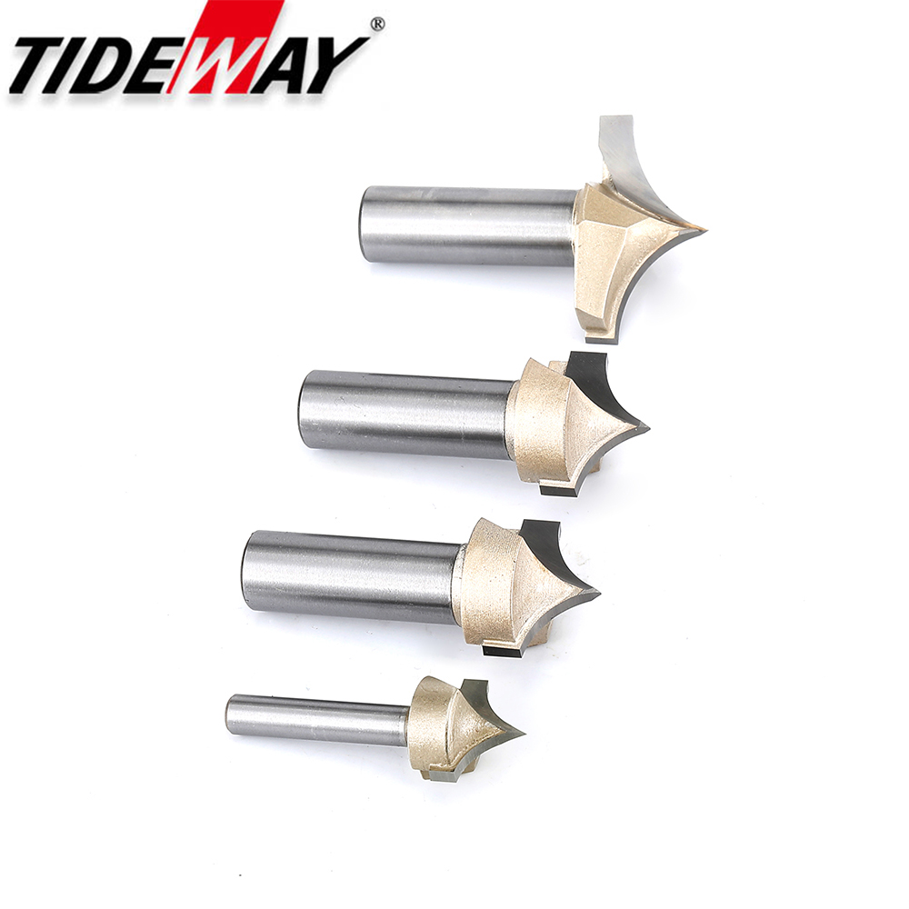 Tideway Point Cutting Round Over Bit Woodworking Tools Carving Tool Tungsten Carbide CNC Router Bit for Wood 1/2 Shank