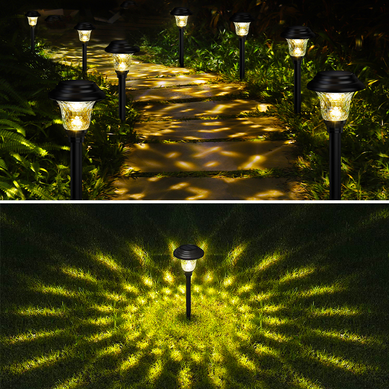 Solar Pathway Lights Outdoor Waterproof Garden Decor Lawn Lamp For Yard Walkway Patio Balcony