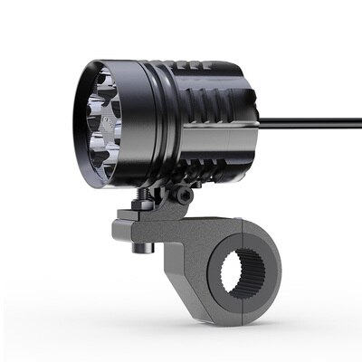 Universal Motorcycle LED Headlight Super Bright External Spotlight Electric Scooter Modified 12V Glare Auxiliary Light: L6X with Base