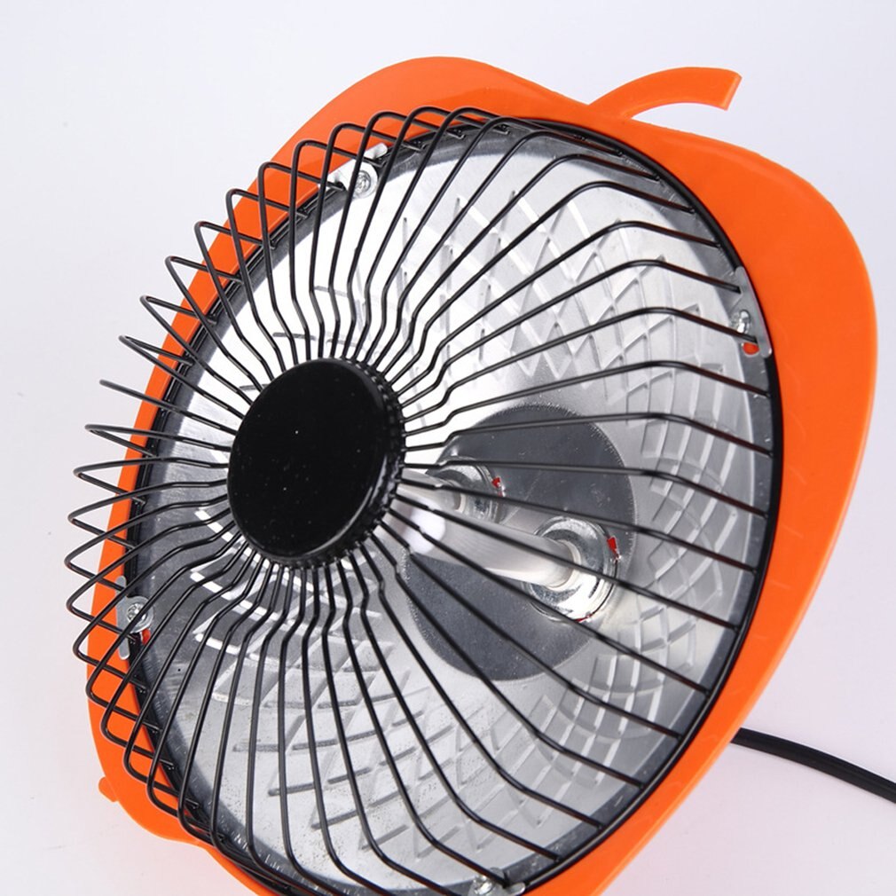 Winter mini elektrische kachel zonne-energie 6 inch cartoon elektrische kachel kantoor desktop kachel kleine kachel ventilator oranje