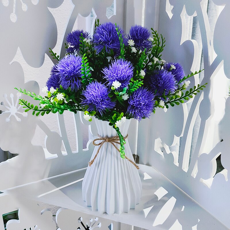Nordic Stijl Plastic Bloem Vaas Decoratie Thuis Witte Vazen Imitatie Keramische Vaas Bloempot Decoratie Bloem Mand Vazen