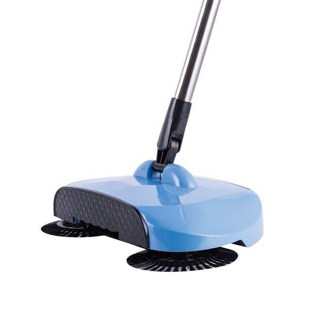 48 balayeuse poussée Type main poussée magique balai pelle à poussière poignée ménage nettoyage paquet main poussée balayeuse vadrouille: Bleu