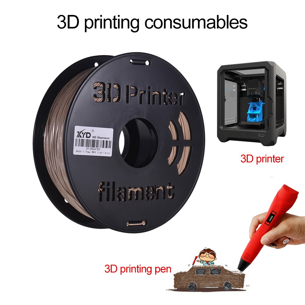 1KG/ Spool 3D Printer Wood Filament 1.75mm Printing Material Filament Supplies for 3D Printing Machine