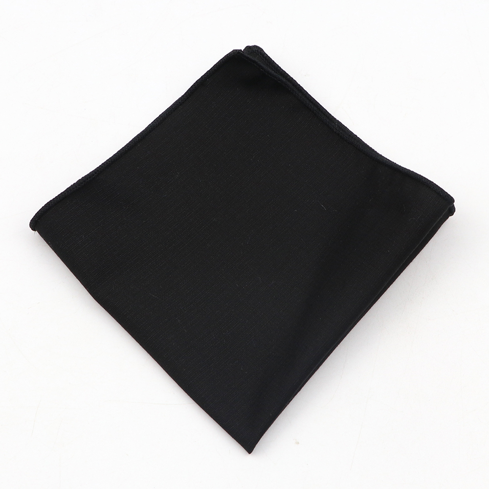Solid Color Polyester Bamboo Fiber Handkerchiefs For Men Classic Casual Suits Pocket Square Mens Black Khaki Blue Towels: Ivory