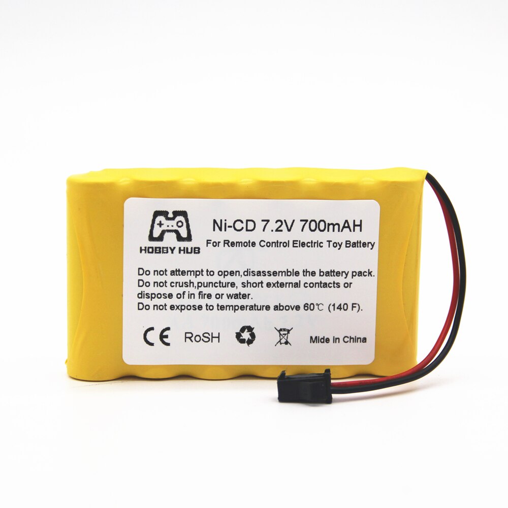 Hobby hub 7.2v AA 700mah NI-CD Battery for RC car Telerobot boat Tank electric toys Remote Control Toys 7.2 v 700 mah aa nicd