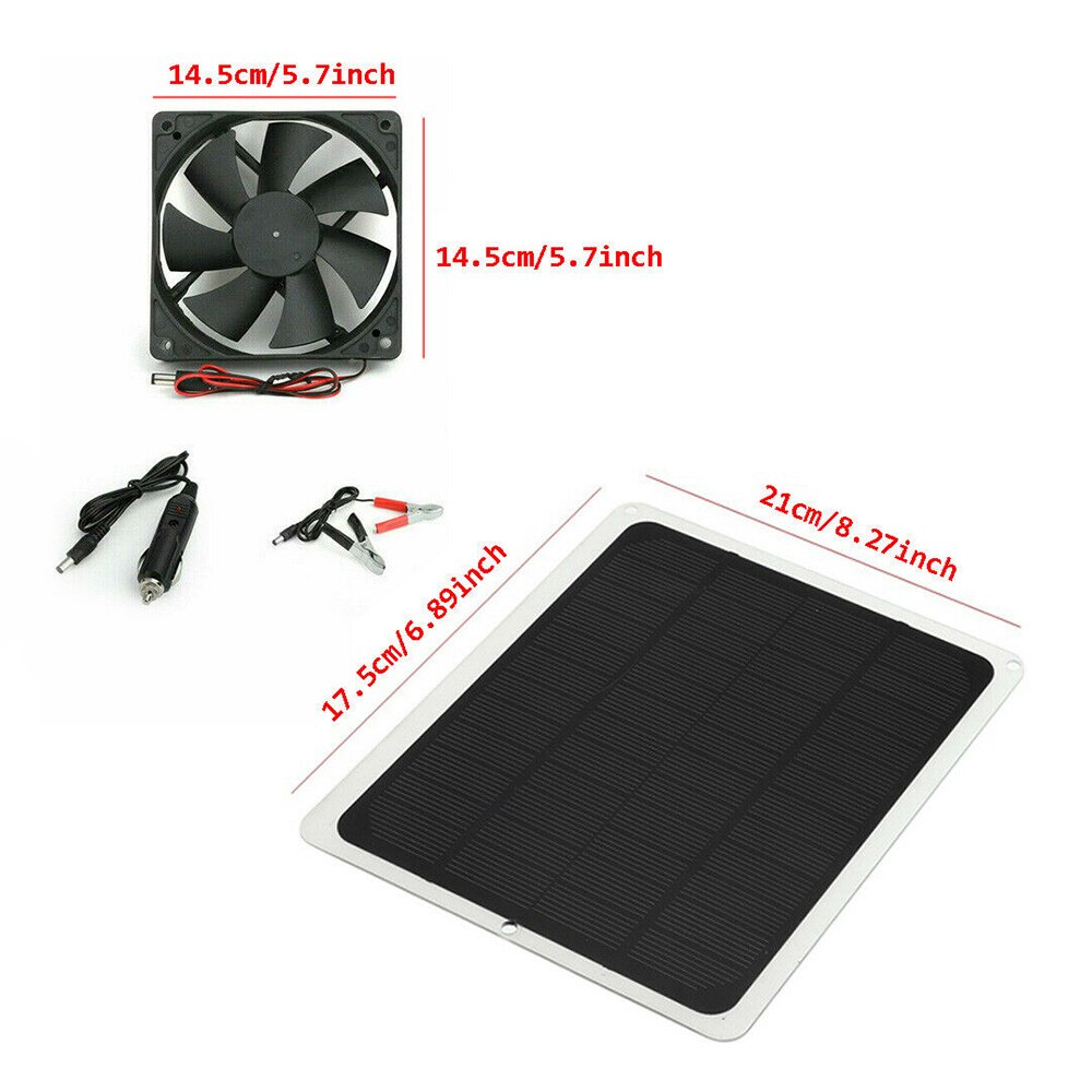 20w solenergi ventilator med celleplade ventilator minitype ventilator til hund kylling hus drivhus rv