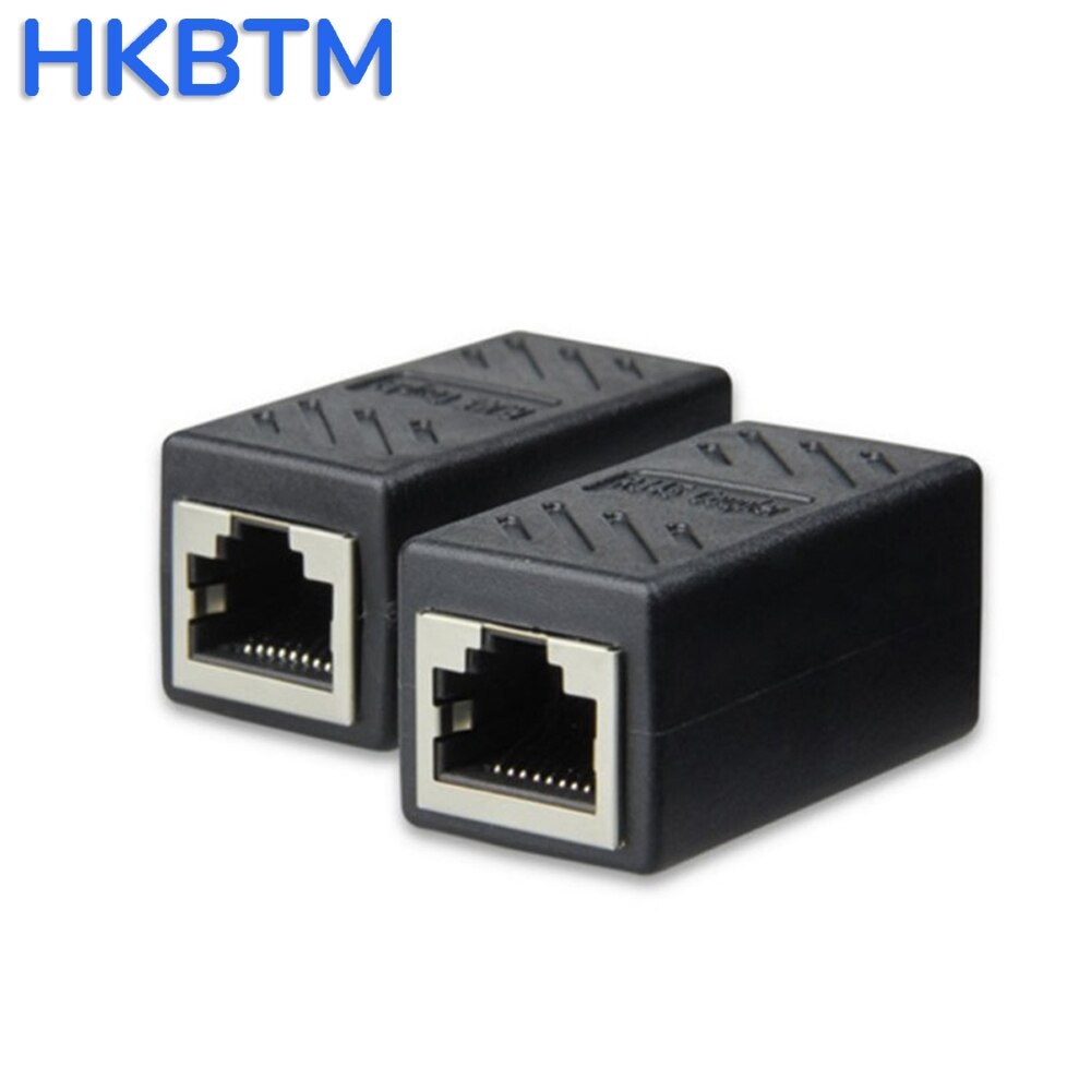 HKBTM Female to Female Network LAN Connector Adapter Coupler Extender RJ45 Ethernet Cable Extension Converter