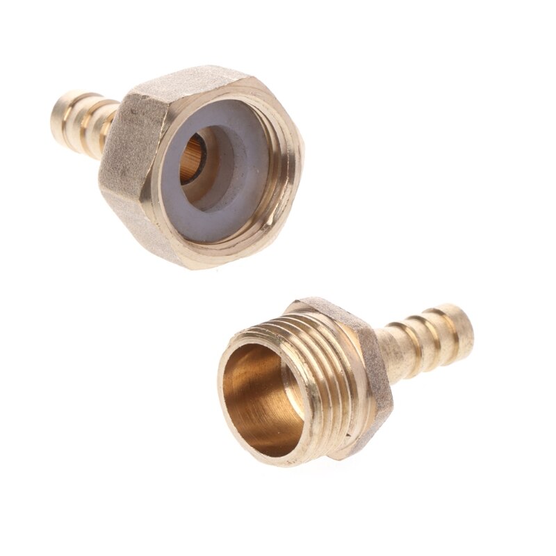 Brass Male/Female Thread 1/2" BSP to 8mm Barb Hose Coupler Connector Pagoda Joint