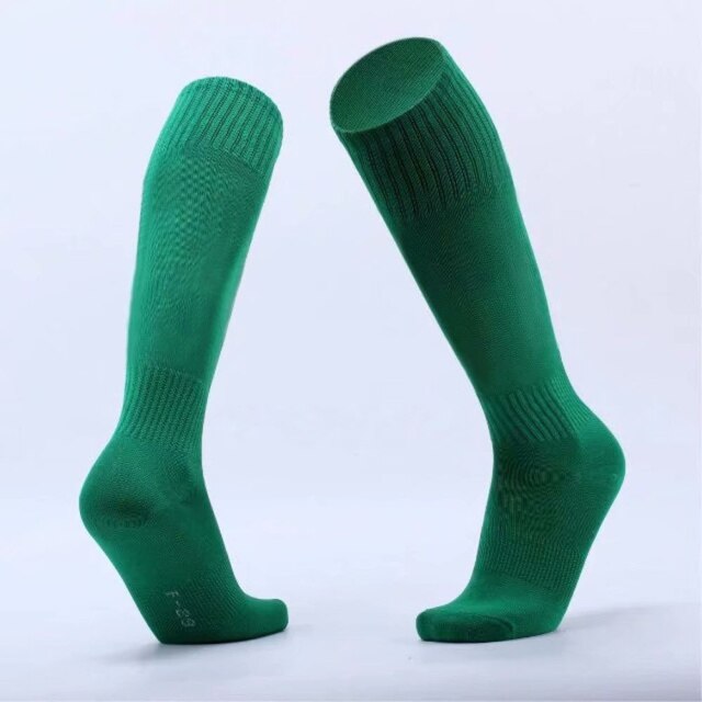 Mannen Voetbal Lange Sokken Over Knie Hoge Sok Outdoor Rugby Kousen Knie Legging Volleybal Lange Sokken Vrouwen Sport Sok: green
