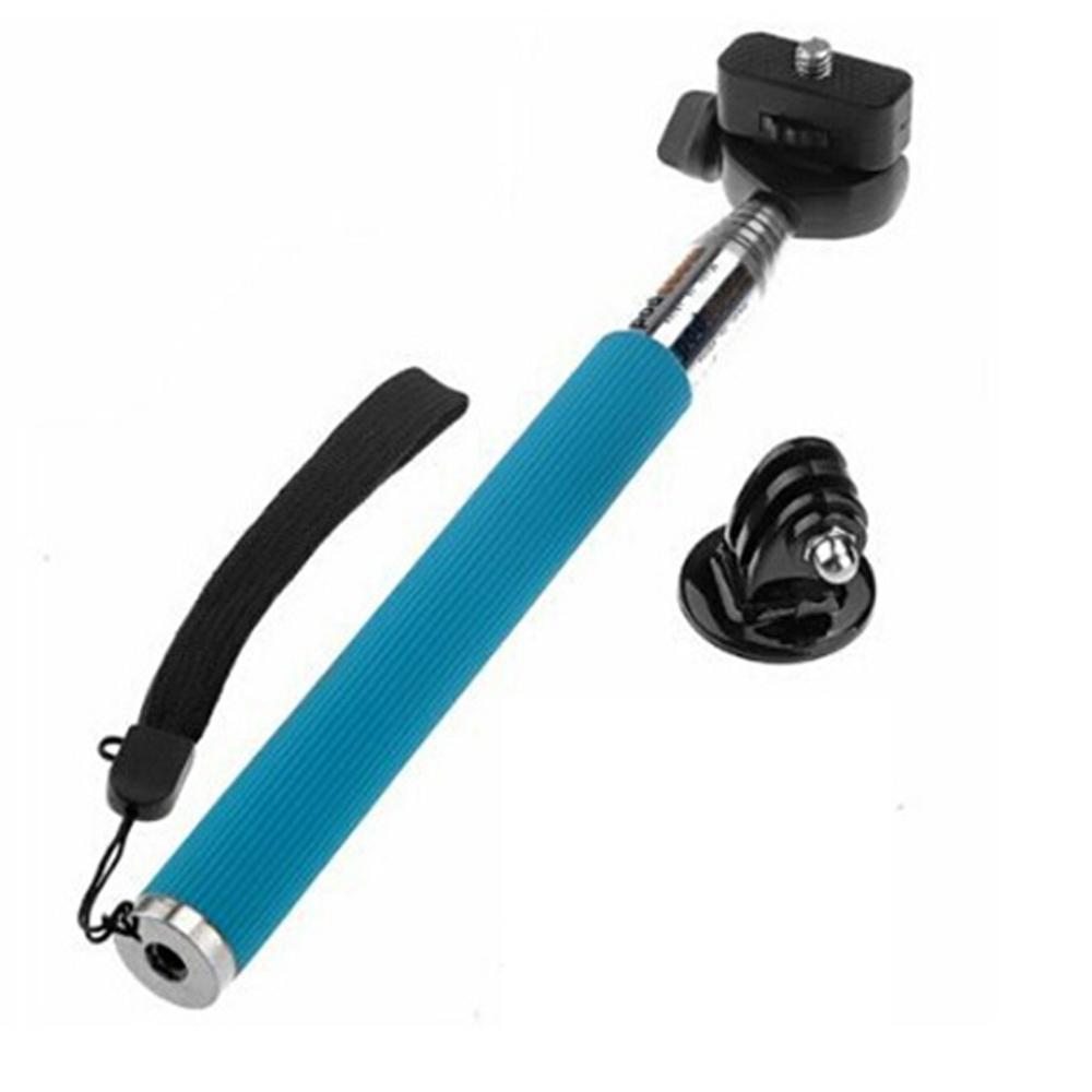 Gosear Kamera Selfie Stock Pole Einbeinstativ Stativ Tripode Halfter Adapter für Gopro gehen Profi Held 5 4 3 2 1 3 + Sjcam SJ4000 Xiaomi Yi: Blau