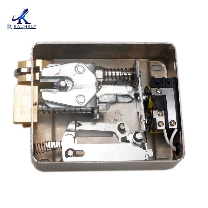 electric gate Lock 12V with Double Cylinder Locks for Gates with Solid Brass Hock Roll Iron Wooden Door Lock