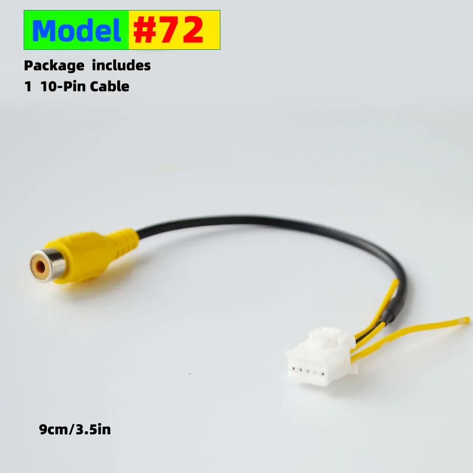 10-Pin RCA Video Cable or 4-pin/6-pin USB for Android Radio Accessories Backup Camera Adapter Wiring Connector Navigation: black