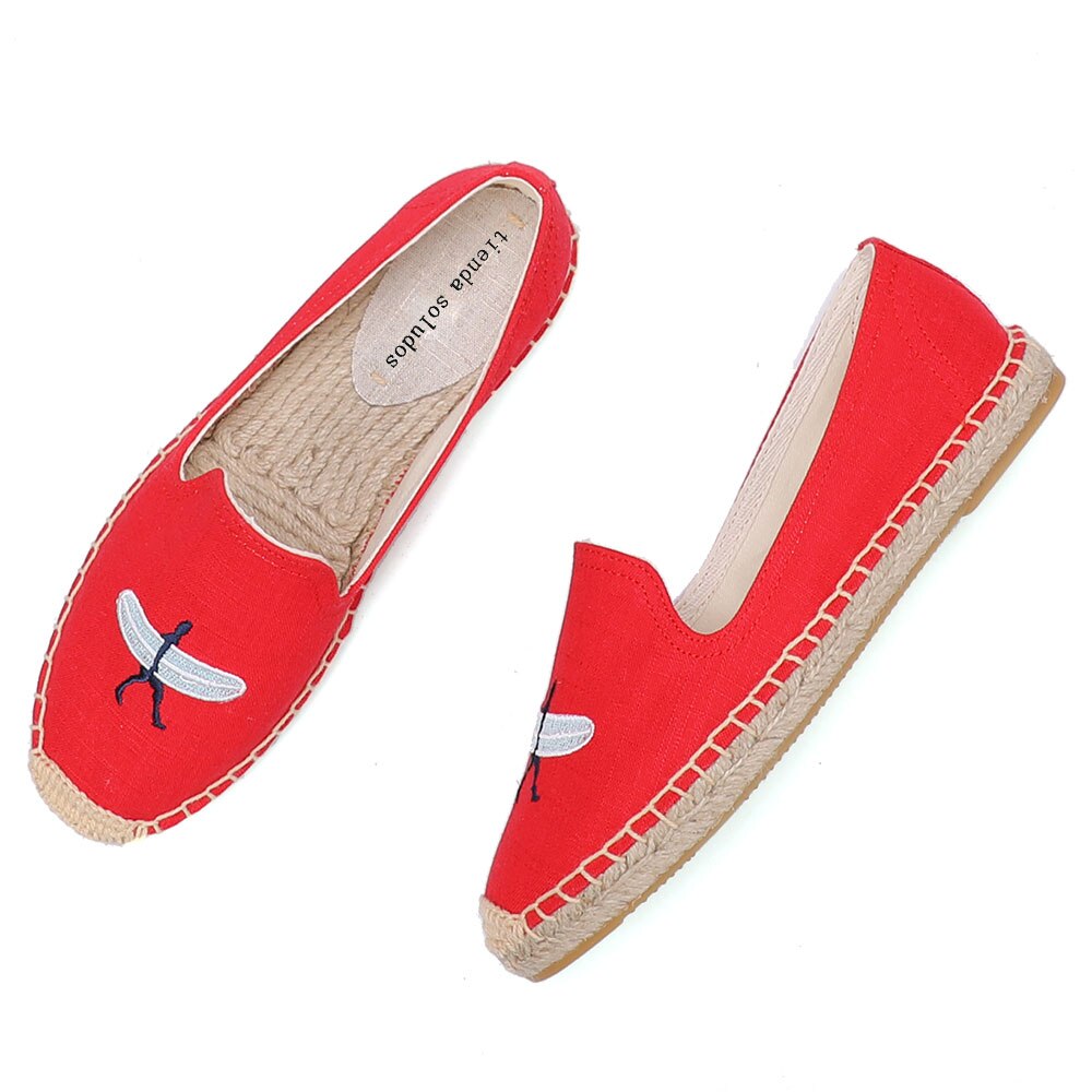 Zapatos informales de cáñamo para Mujer, alpargatas de plataforma plana de goma, sin cordones, venta directa,