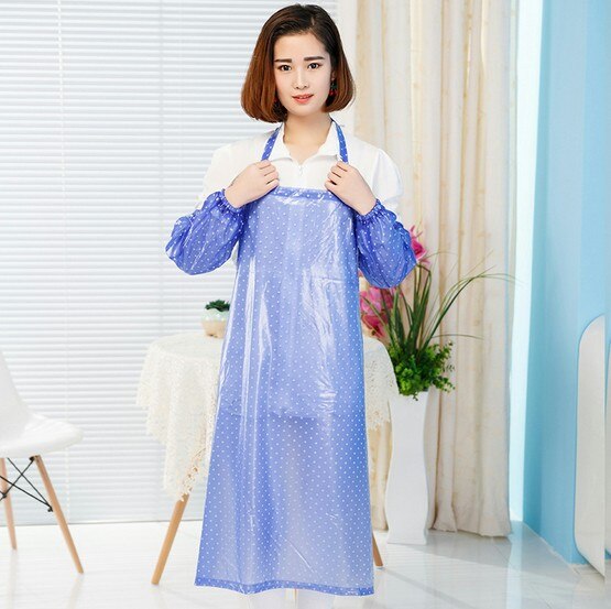 Delantal impermeable de PVC para peluquería, Babero con puño, uniforme, Kit de peluquería, herramienta para el cabello, Chef, camarero, cocina, cocinero, LB 412, 1 unidad