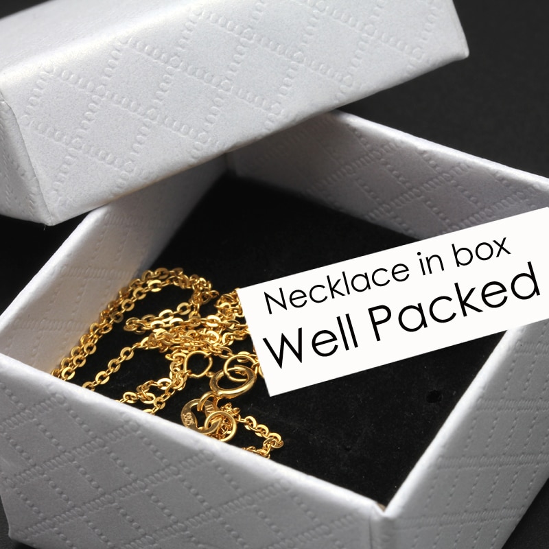 Genuine 18K White Yellow Gold Chain 18 Inches Au750 Rose Gold Necklace Pendant Wendding Party For Women