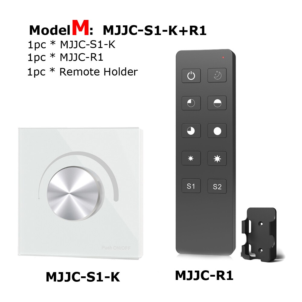 AC Triac Dimmer LED 220V 230V 110V Wireless RF Dimmable Knob Push Switch with 2.4G Remote Controller Dimmer Switch for LED Lamps