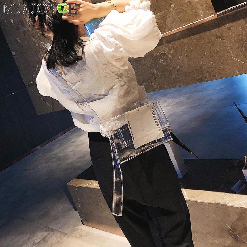 Damskie torebki na ramię przezroczysty PVC pas posłaniec torby letnie dziewczyny przezroczysta torba z klapką na co dzień Bolsa Feminina torba na zakupy