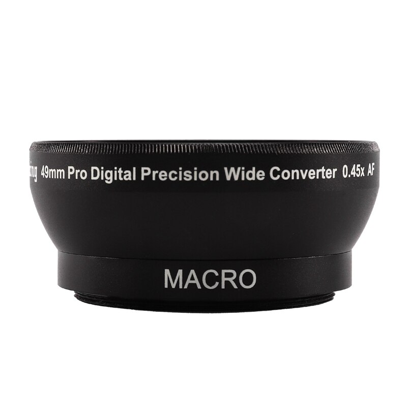 RISE-NEWYI Digital Lens Replacement 49mm 0.45X WIDE Angle + Macro Conversion LENS 49 0.45 Black
