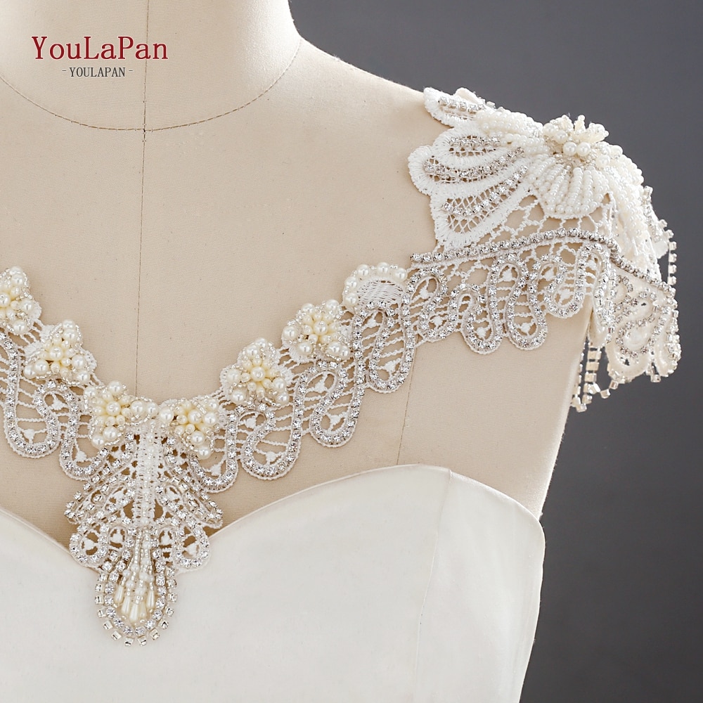 YouLaPan G12 Beading Wedding Bolero Luxury Short Appliques diamond Wedding Wrap Jacket for Evening Prom Wedding Accessories