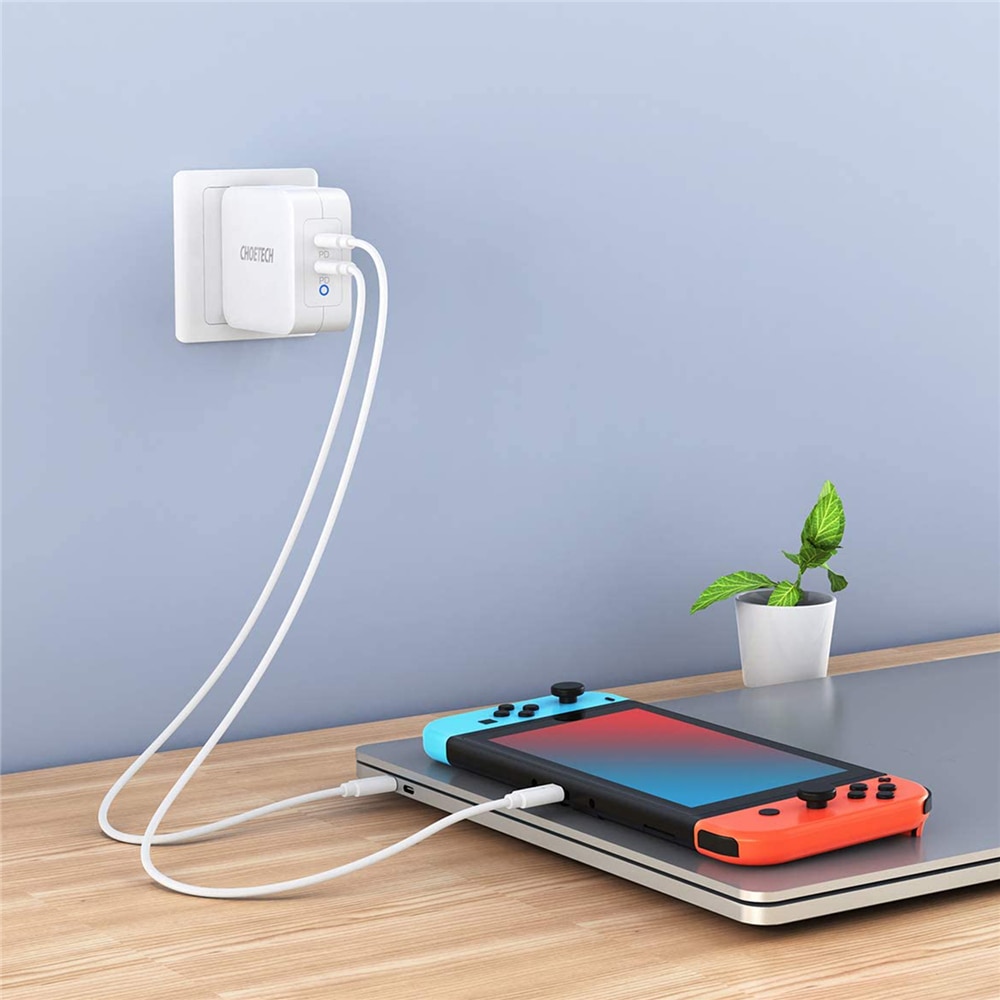 100W GaN Dual USB tipo-C cargador para iPad Pro cargador de pared para iPhone 11 Pro Teléfono para Samsung/Huawei/ASUS/Lenovo/DELL Tablet