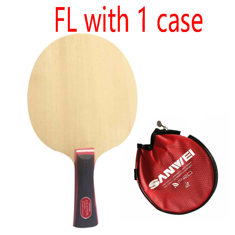 Sanwei FEXTRA 7 Nordic VII Tischtennis Klinge 7 Ply Holz, Japan Tech, STIGA Clipper CL Struktur) schläger Ping Pong Bat: FL with 1 case