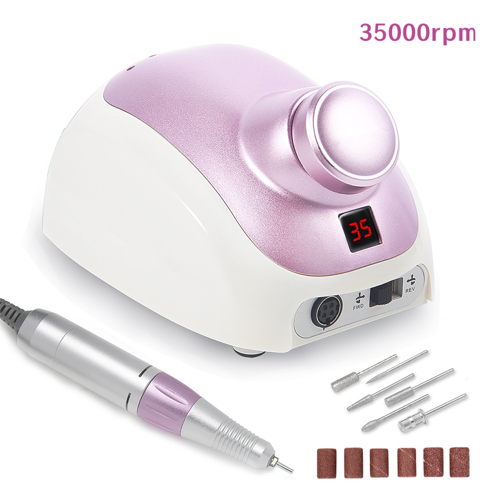 Elektrische Nail Boor Machine 32W 35000Rpm Voor Manicure Machine Boren Nail Frees Apparatuur Nail Pedicure File Gereedschap