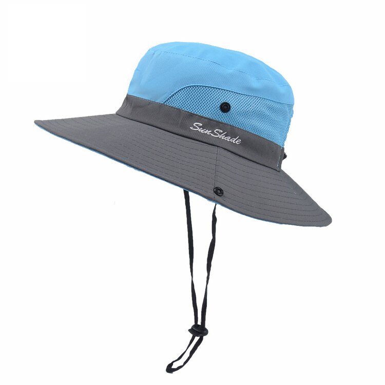 2022 semplice UPF 50 cappello da sole secchio estate uomo donna pesca cappello Boonie protezione solare UV lungo ampio tesa larga Bob escursionismo all&#39;aperto: 05