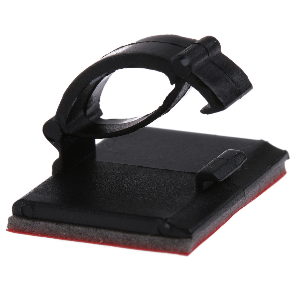 DAYFULI 50pcs/bag Sticky Plastic Self-adhesive Wire Tie Cable Clamp Clip for Car Dash Cam GPS