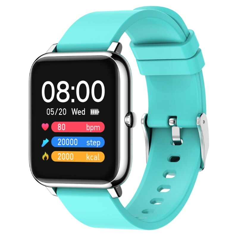 P22 Smart Watch Men Women Sport Clock Fitness Tracker Heart Rate Monitor: Blue