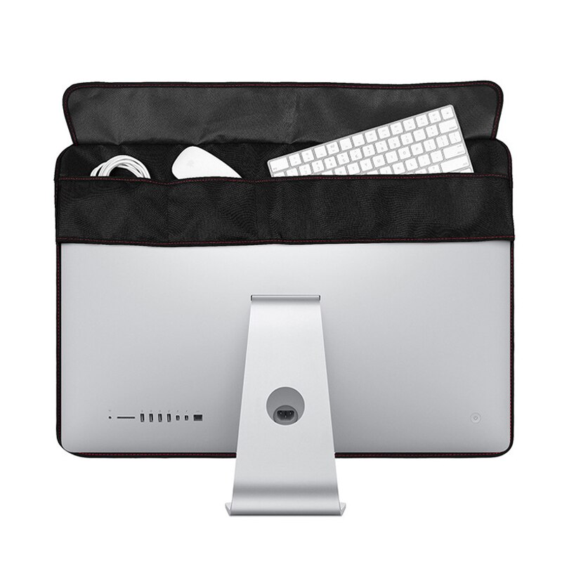 21 og 27 tommer sort polyester computerskærm støvbeskytter med indvendig blødt foring til apple imac lcd -skærm  b027