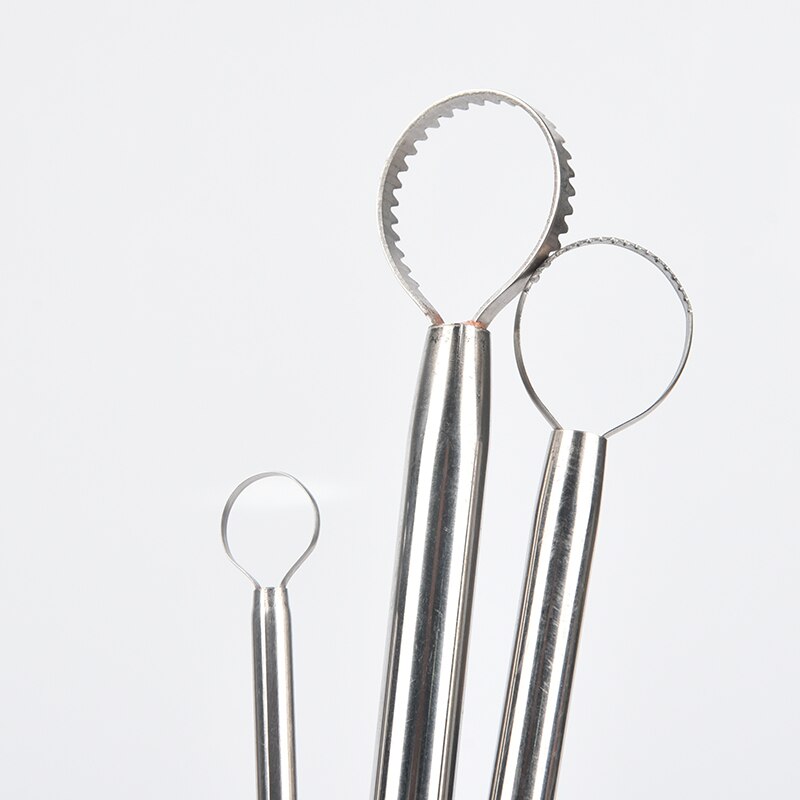 Pottery sculpture trimming tool Stainless steel double-headed tooth trimming tool for scraping and trimming texture