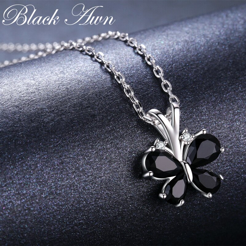 Vlinder romantische 925 sterling zilveren fijne sieraden trendy bloemen verlovingskettingen en hangers voor vrouwen  kk016