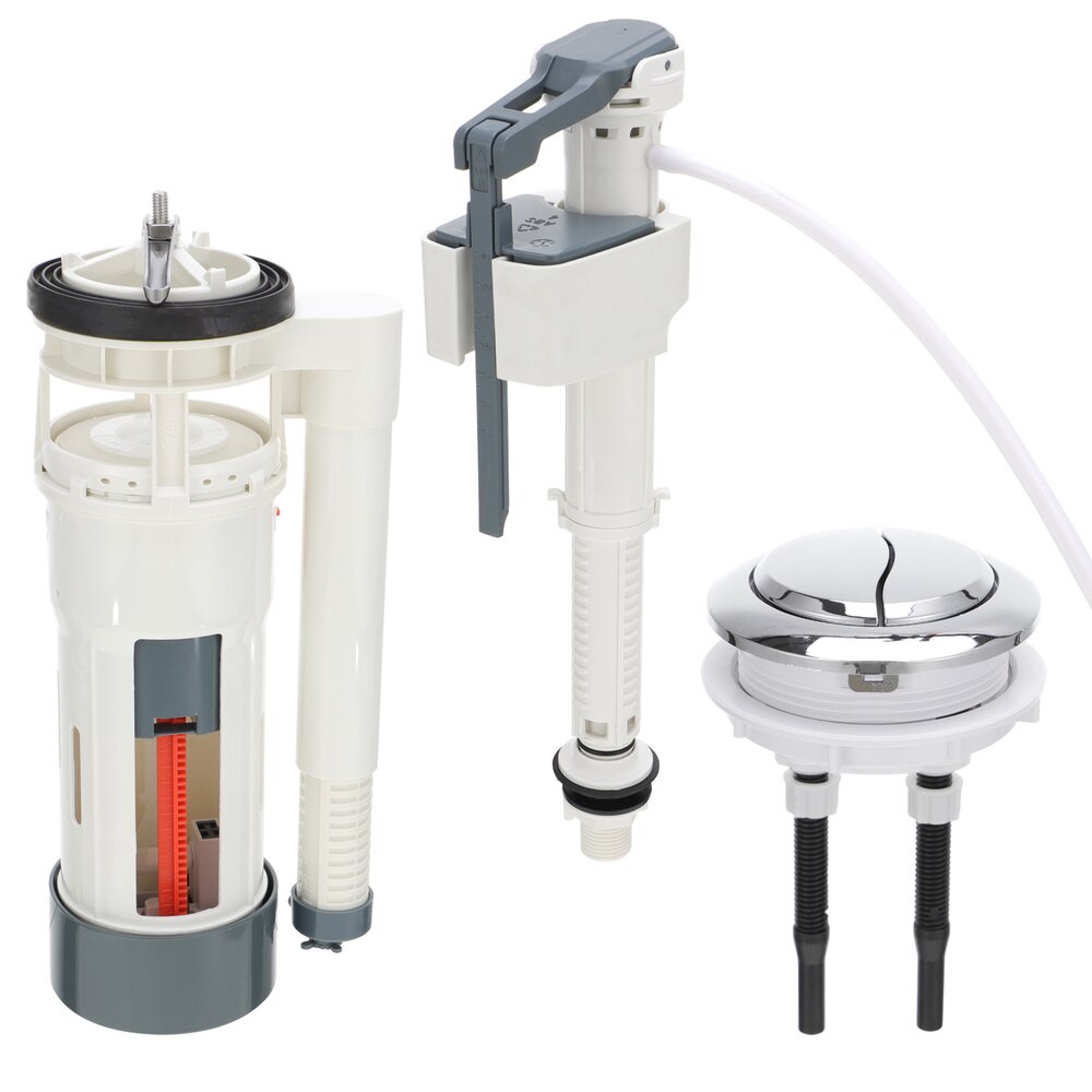 1 Set Durable Toilet Flush Repair Kit with Button Toilet Tank fitting