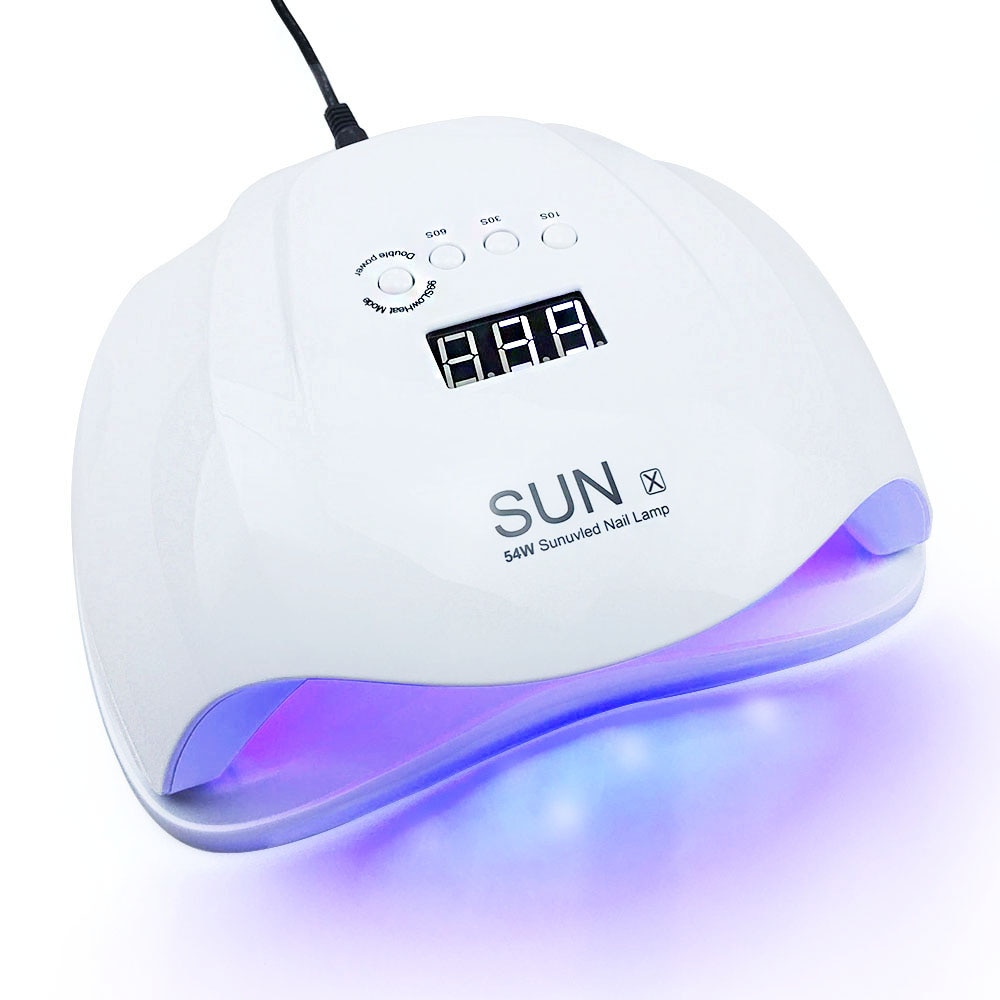 SUN X-secador de uñas de 54W, lámpara UV LED de Gel para secado de manicura, esmalte de uñas, lámpara de hielo para máquina de manicura