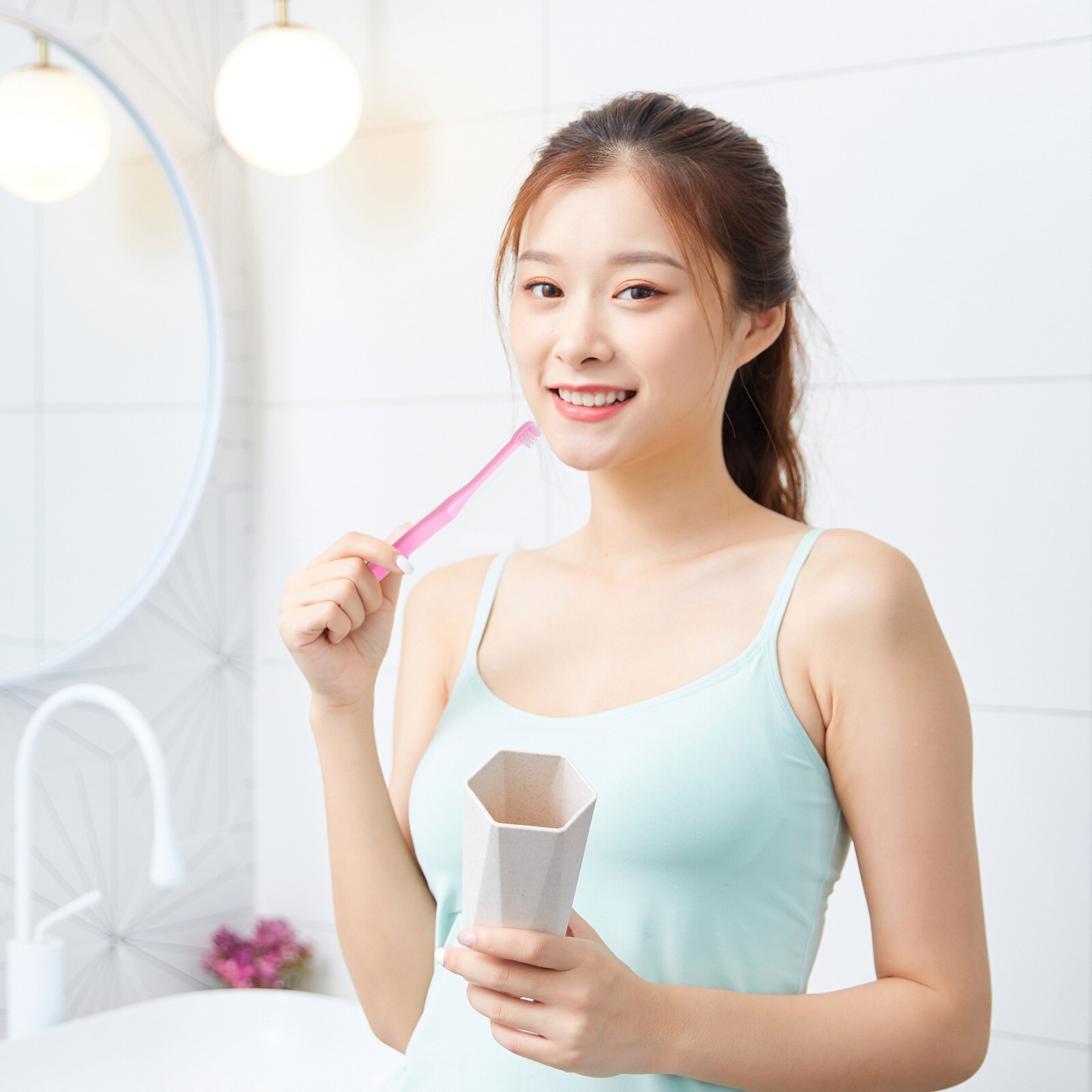 2pcs Tuft Toothbrush Tiny Small Head End Toothbrush Orthodontic Toothbrush